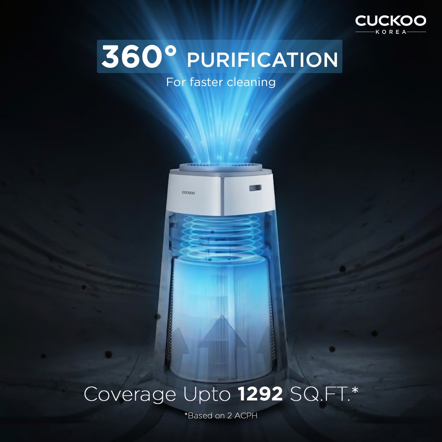 CUCKOO OmniPure Kite | 360° Air Purifier | True HEPA H13