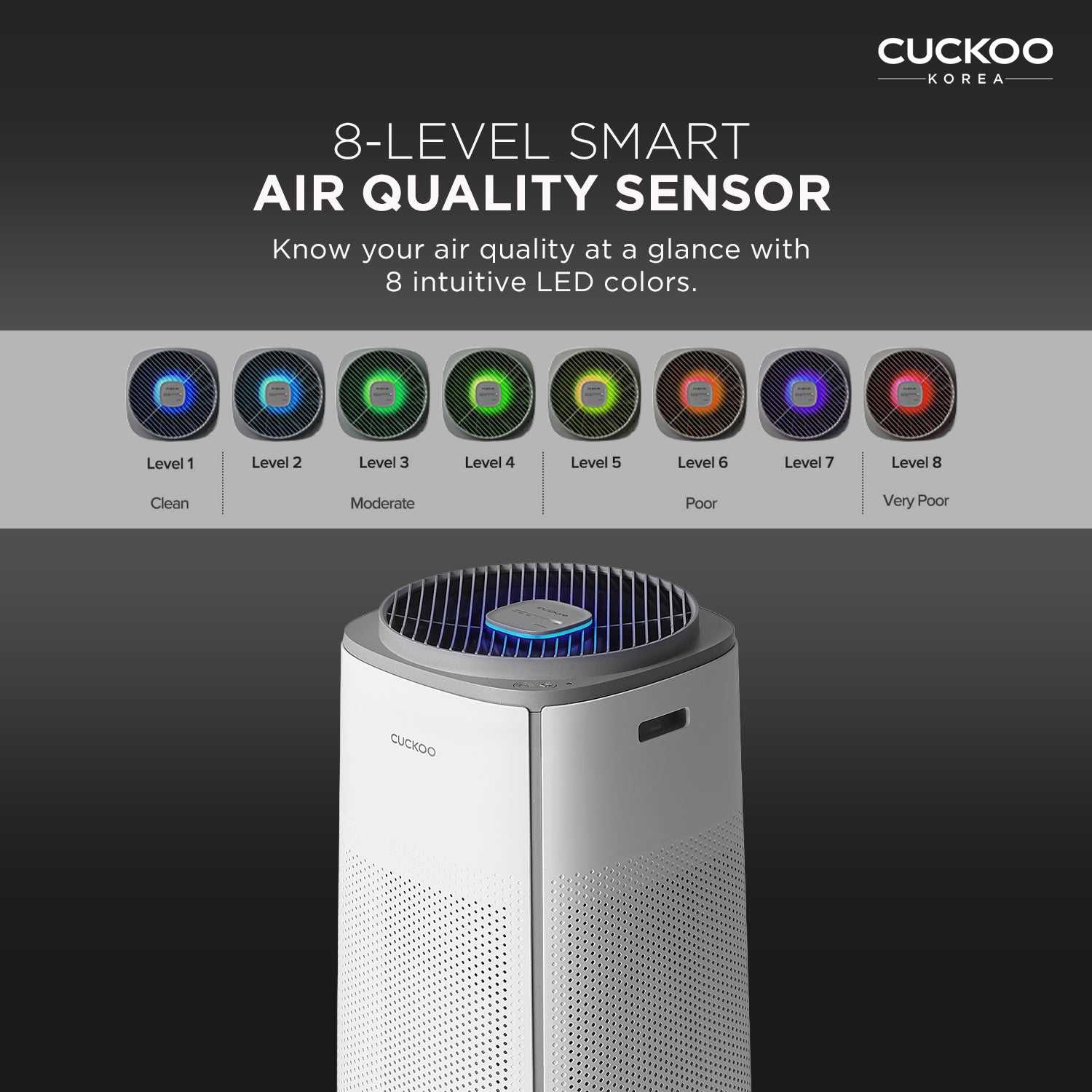 CUCKOO OmniPure Kite | 360° Air Purifier | True HEPA H13