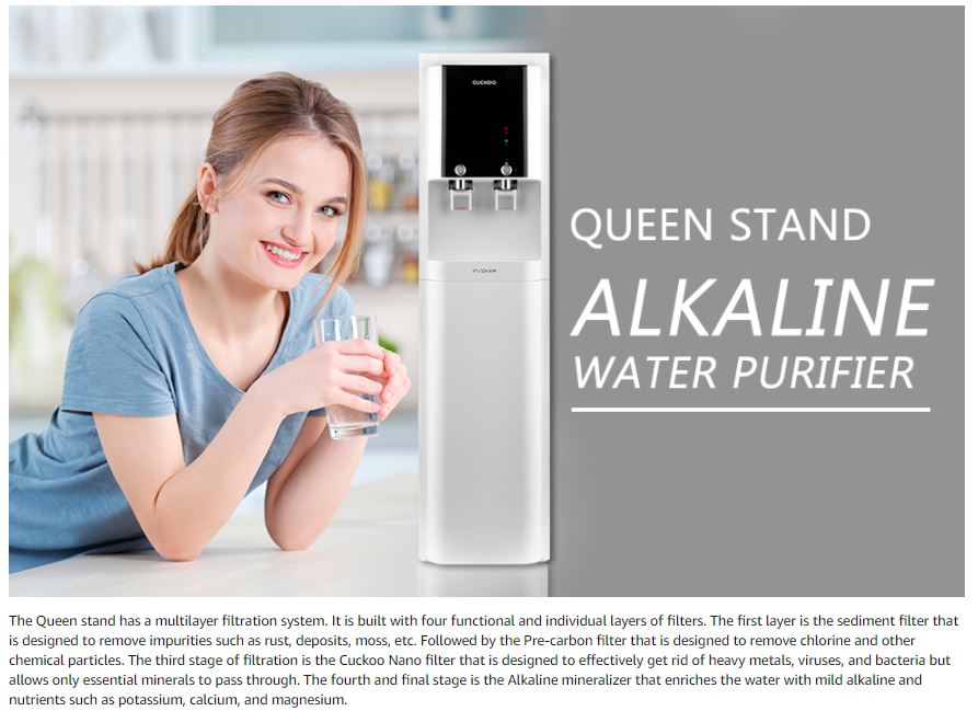 (Combo) of Queen Stand Nano Positive Water Purifier + G-Tool Air purifier  (CP-DN1204SW + CAC-G0910FN)
