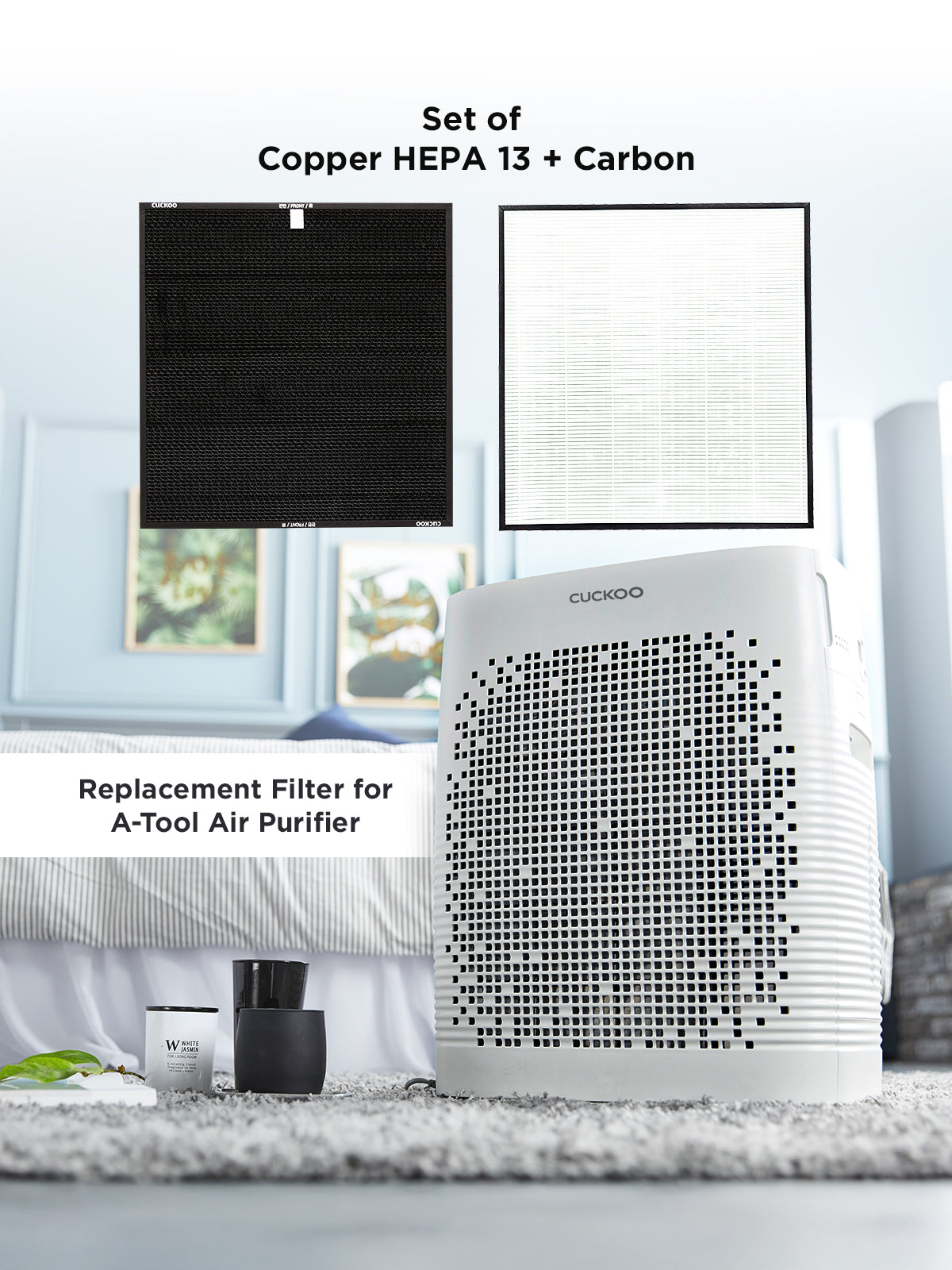 Air Purifier Replacement Filter For Models  A-Tool (CAC-C1220FW) & C-Tool (CAC-C1210FW)
