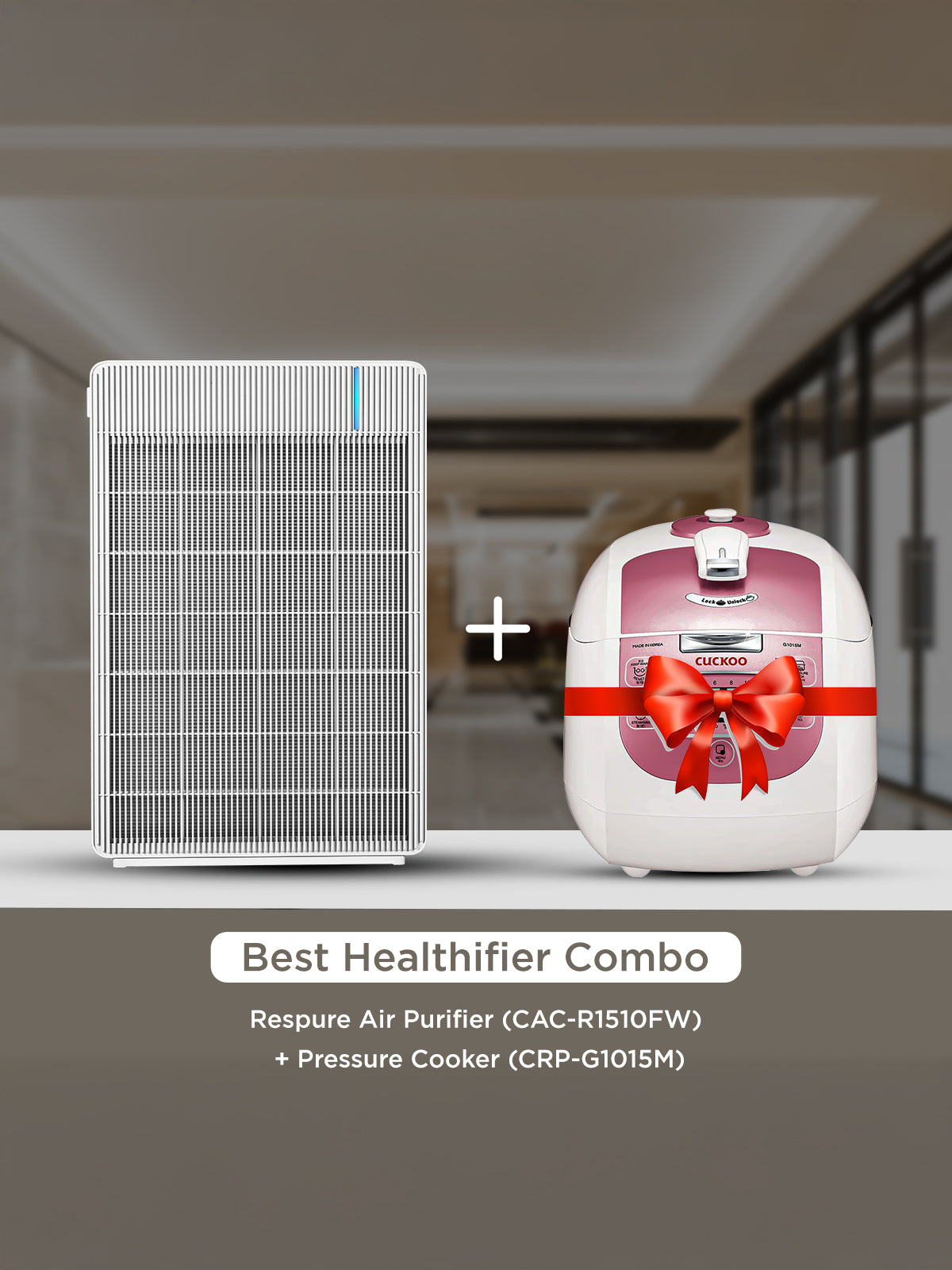 (Combo)  Of -   Respure Air Purifier  + Elec. Pressure Cooker 6L  (CAC-R1510FW + CRP-G1015M)