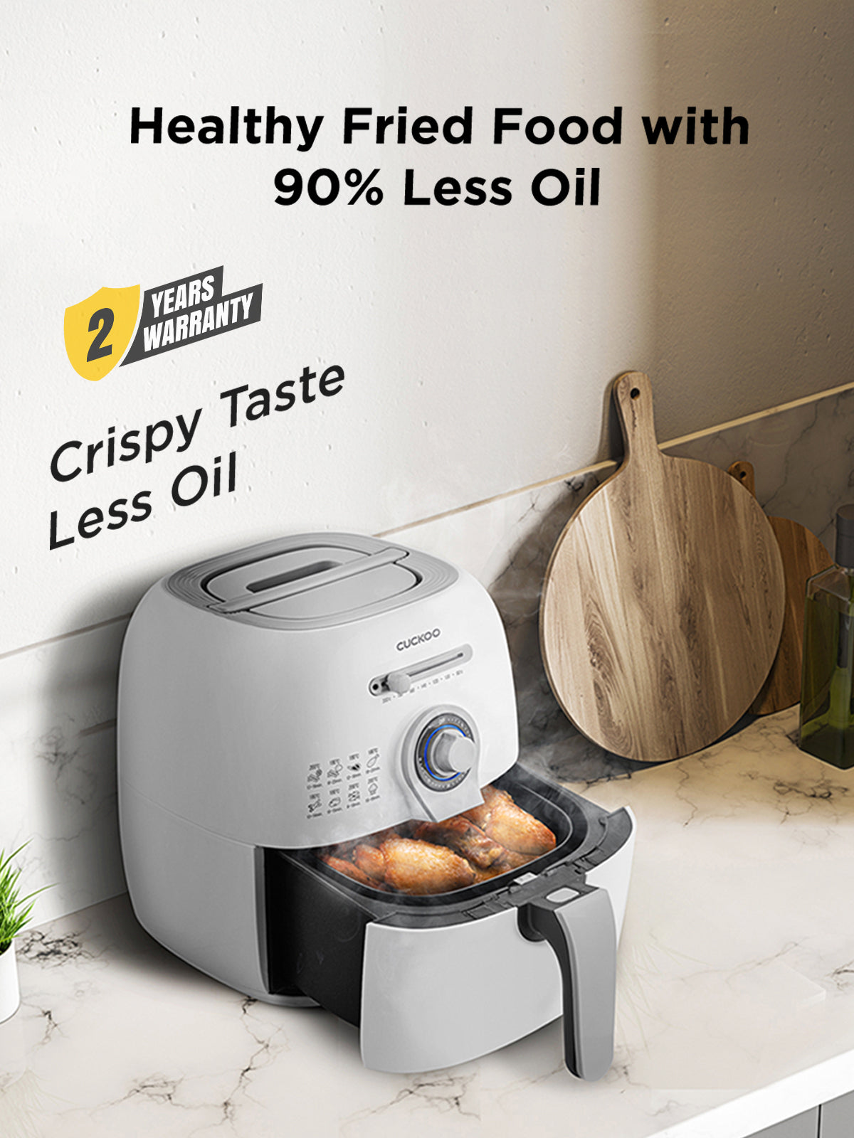 Air Fryer 4.7L 1400W I Healthy Oil free Cooking, Baking & Roasting | CAF-C0510D | White