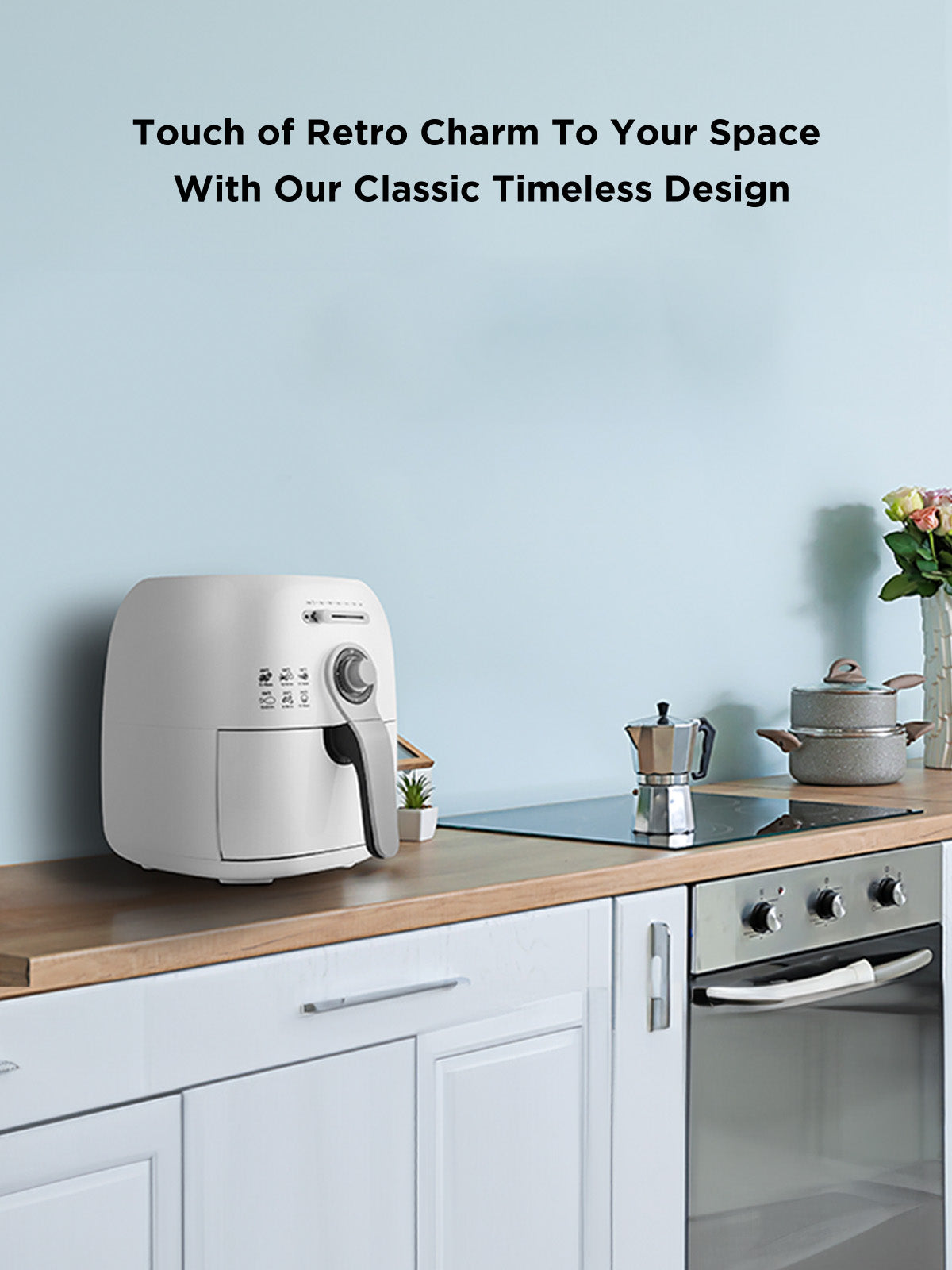 Air Fryer 4.7L 1400W I Healthy Oil free Cooking, Baking & Roasting | CAF-C0510D | White