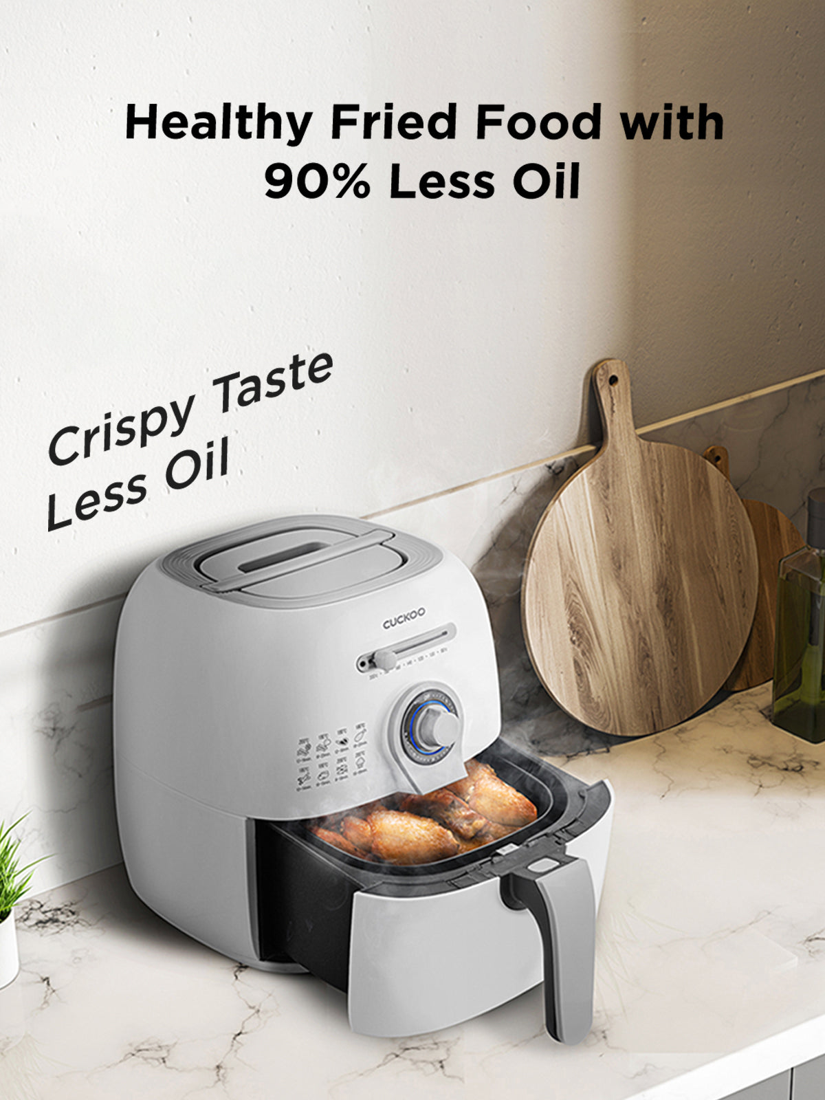 Air Fryer 4.7L 1400W I Healthy Oil free Cooking, Baking & Roasting | CAF-C0510D | White