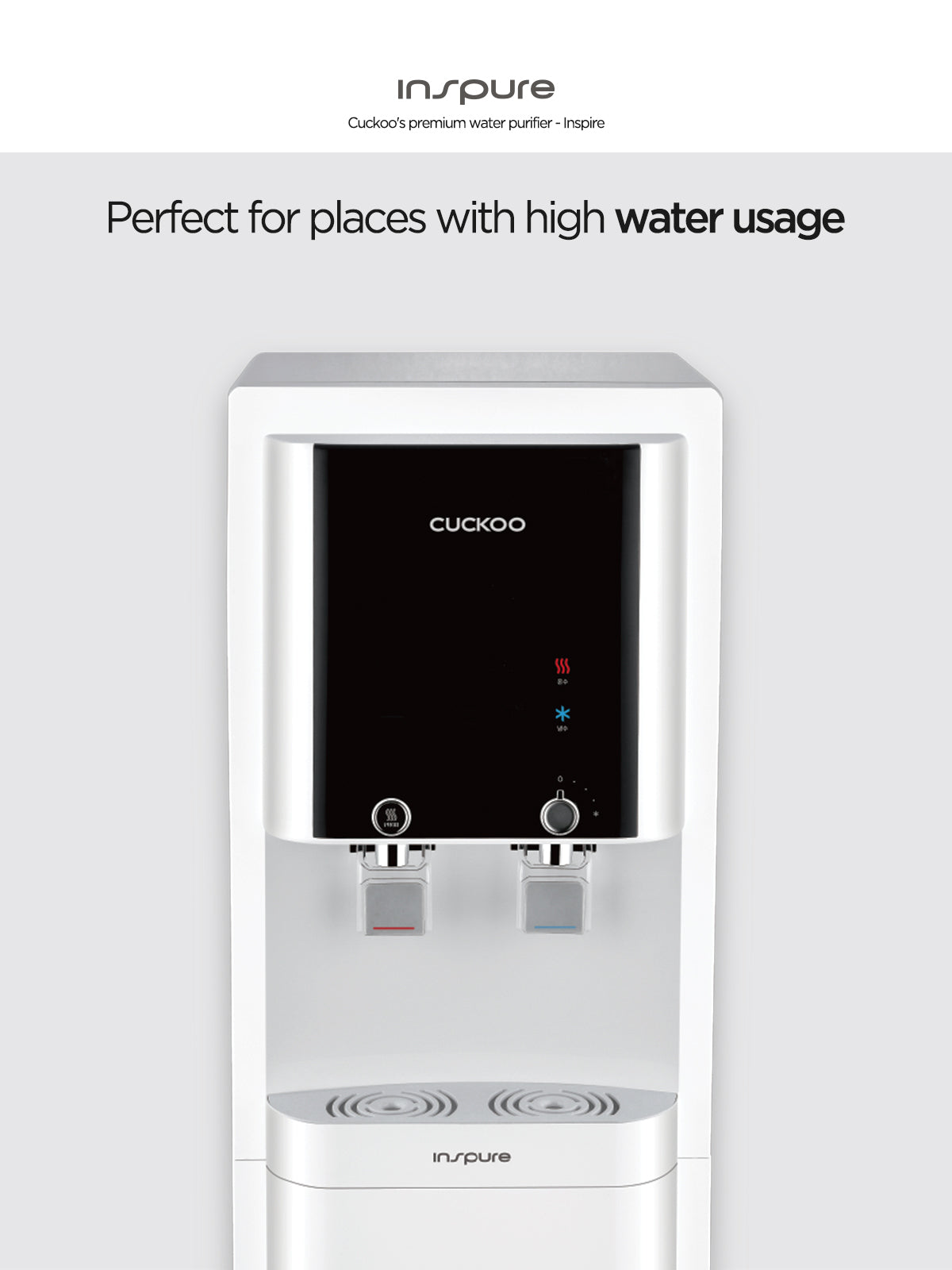 Queen Stand Nano Positive Water Purifier | Suitable for Municipal Supply or Water having TDS Below 300 | Model No. - CP-QN1401SW