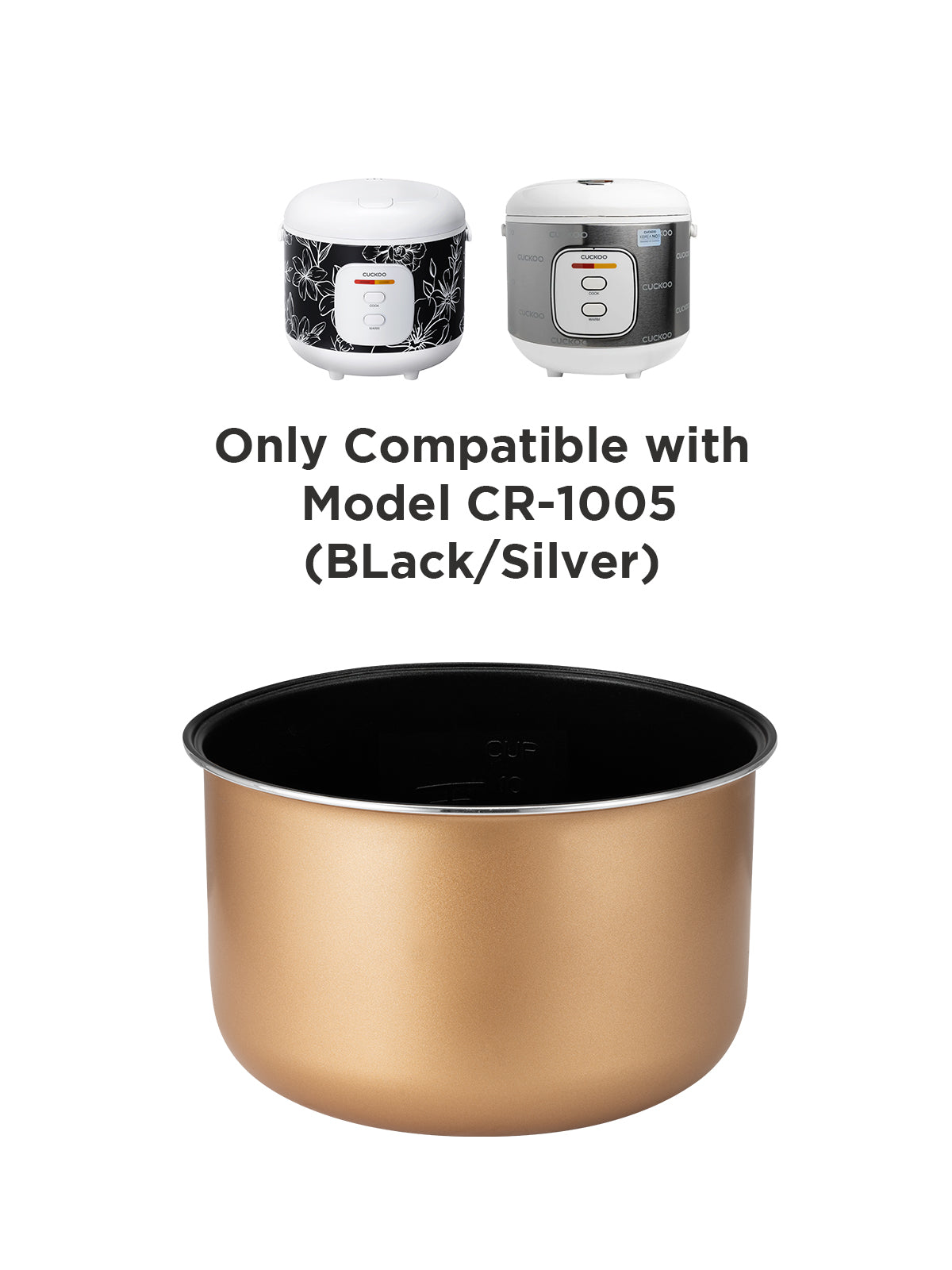 Replacement Pot For Model CR-1005 (Black) & (Silver)  | Only Compatible with Model CR-1005