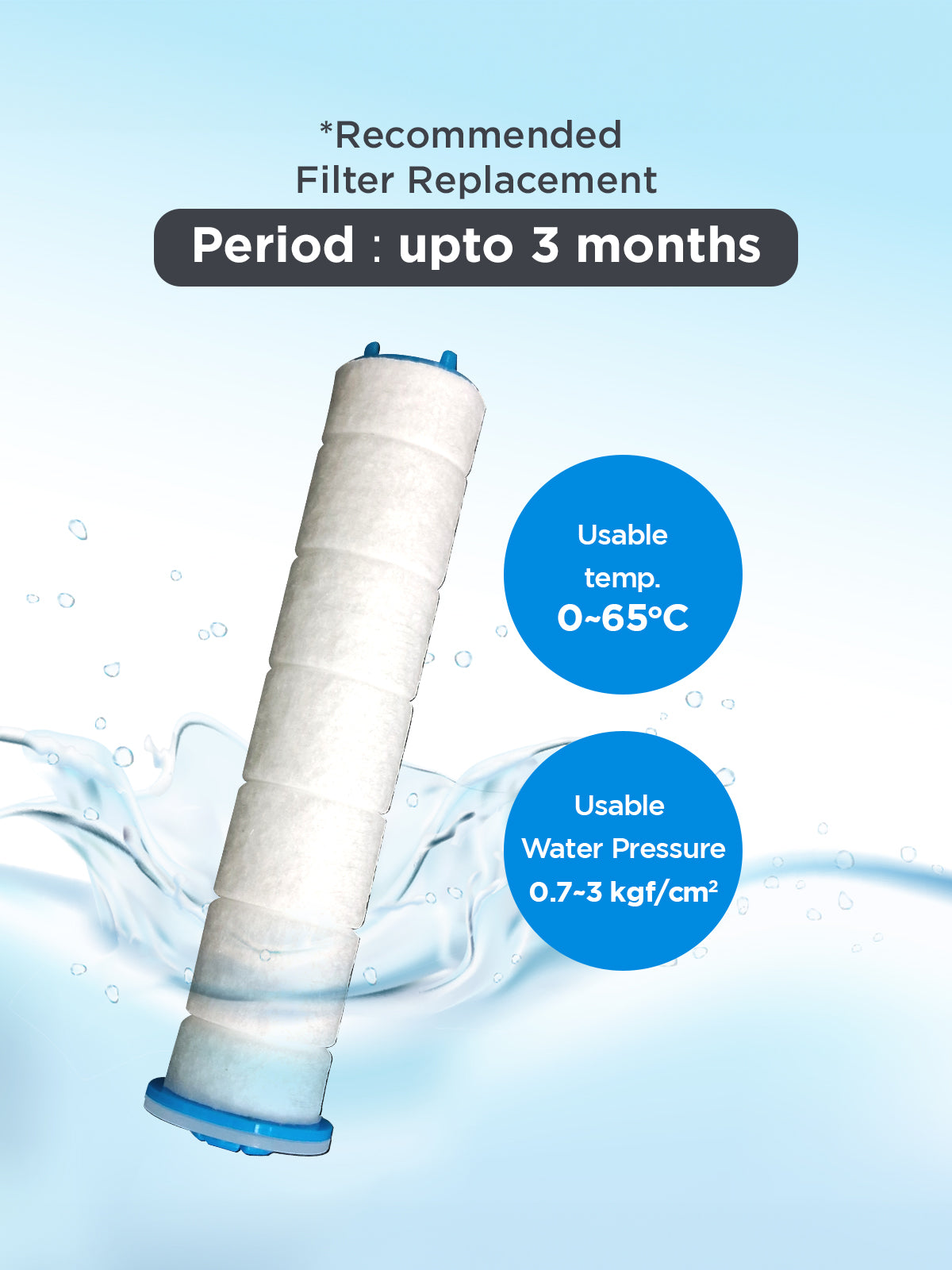 Replacement Filter For Shower Head - 4 Sediment & 1 Chlorine (1 Year Life)