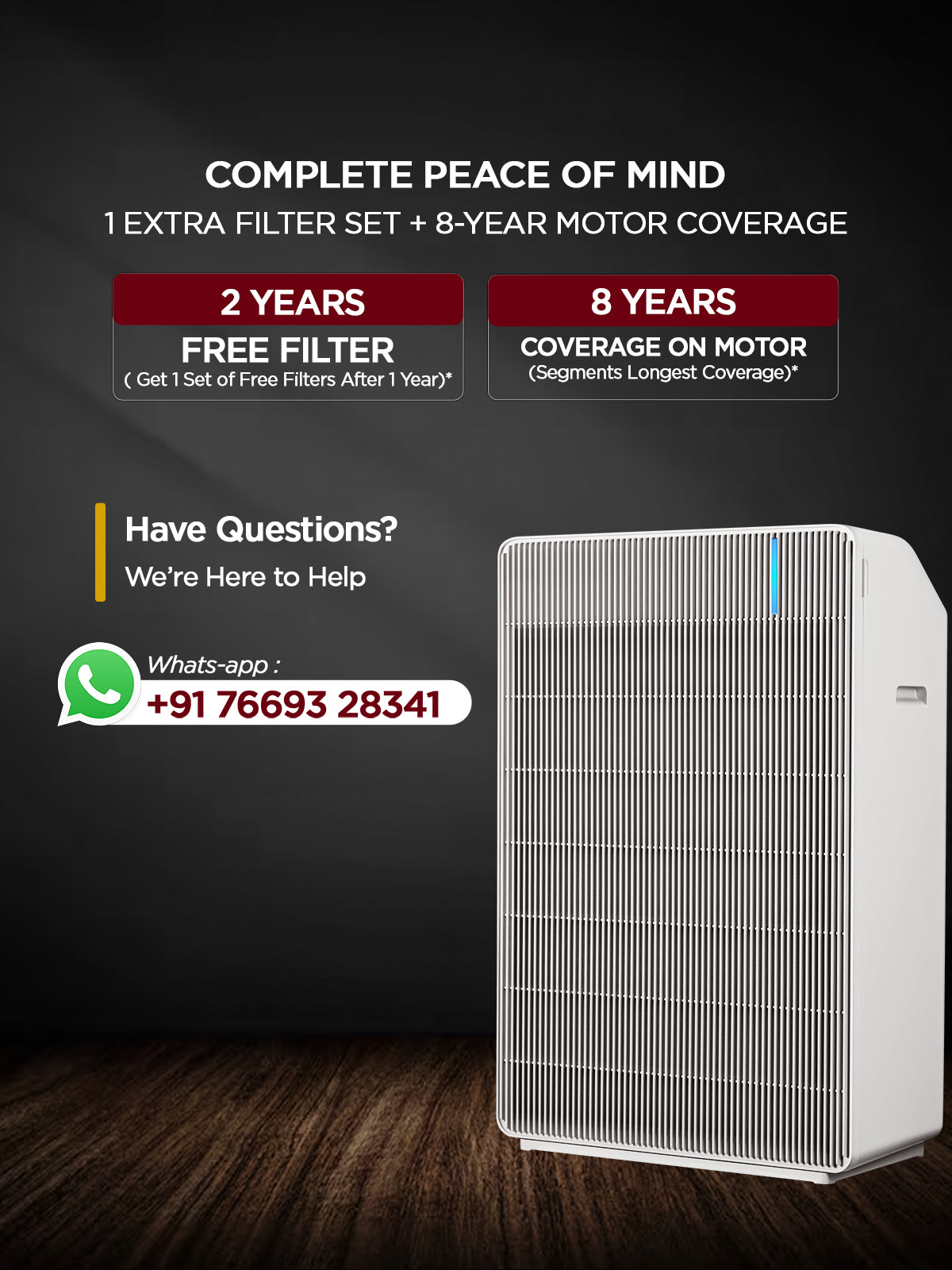 (Combo) Of - Respure Copper Air Purifier + Air Fryer 4.7 L (CAC-R1510FWCU + CAF-C0510D)