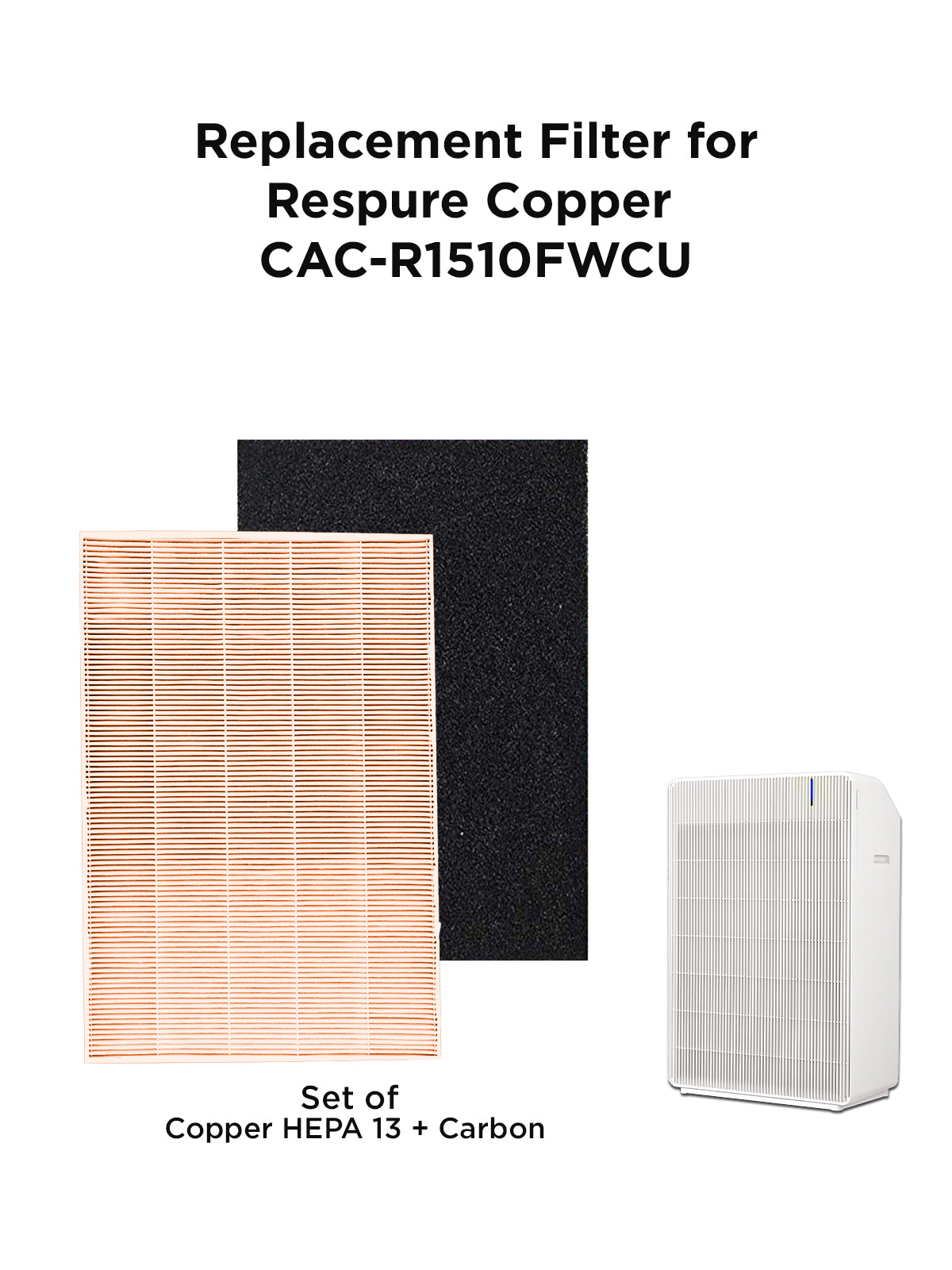 Respure Copper Replacement Filter HEPA 13 + Carbon | CACF-RDEHECW