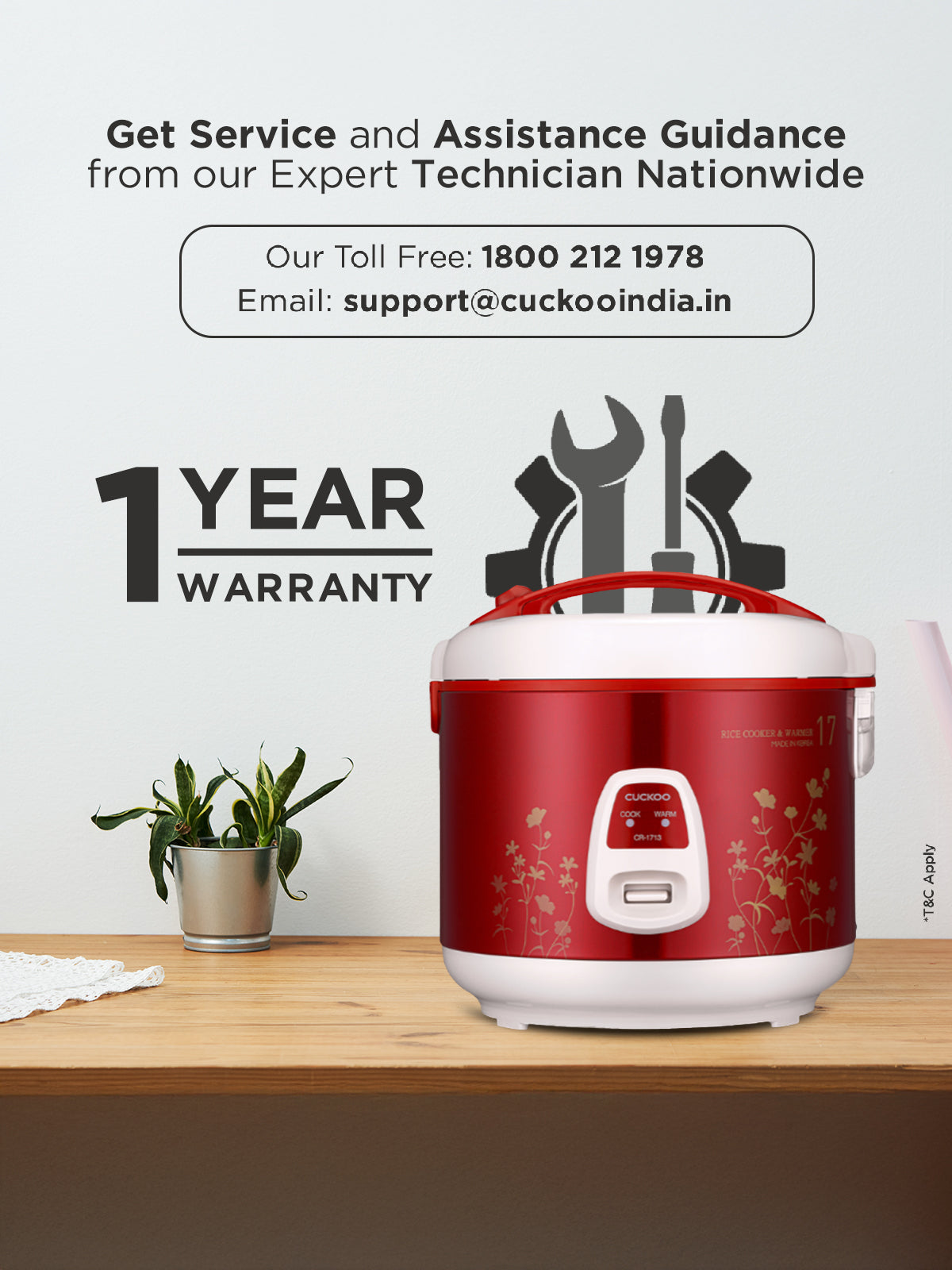 Cuckoo Rice Cooker 2.8 Litre | Watt 500 | (CR-1713)