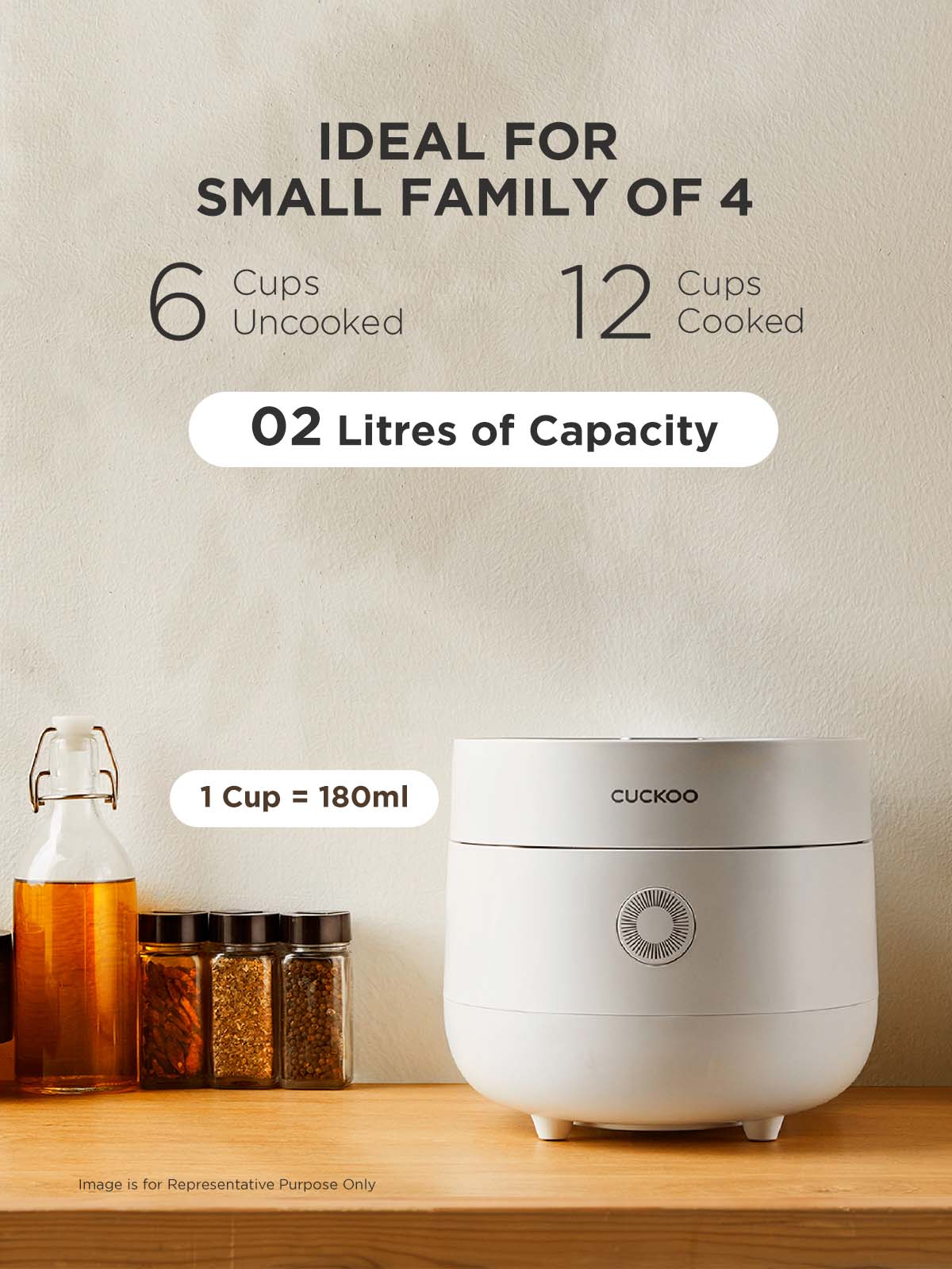 Cuckoo Multifunctional Cooker 2 Litre | 580 Watt |Digital Display| (CR-0675F)
