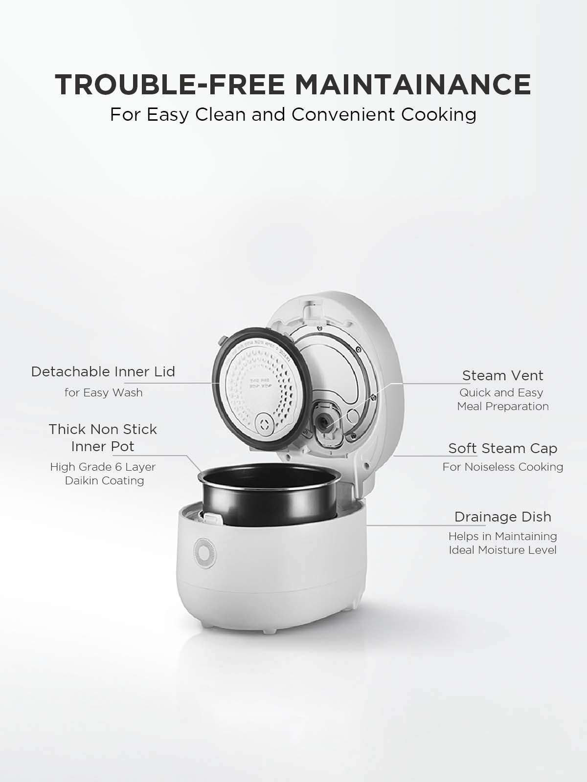 Cuckoo Multifunctional Cooker 2 Litre | 580 Watt |Digital Display| (CR-0675F)