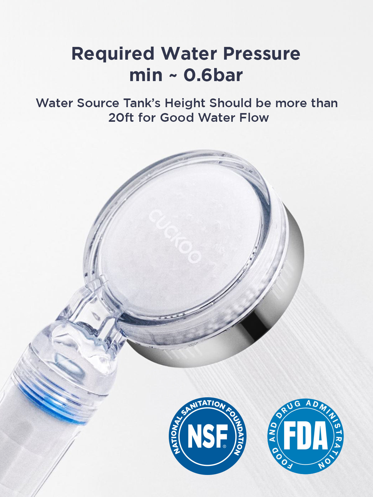 Handheld Shower Head With Filters (Sediment + Chlorine) Hard Water Softner for bathroom | CWC-CB001C (Sediment + Chlorine)