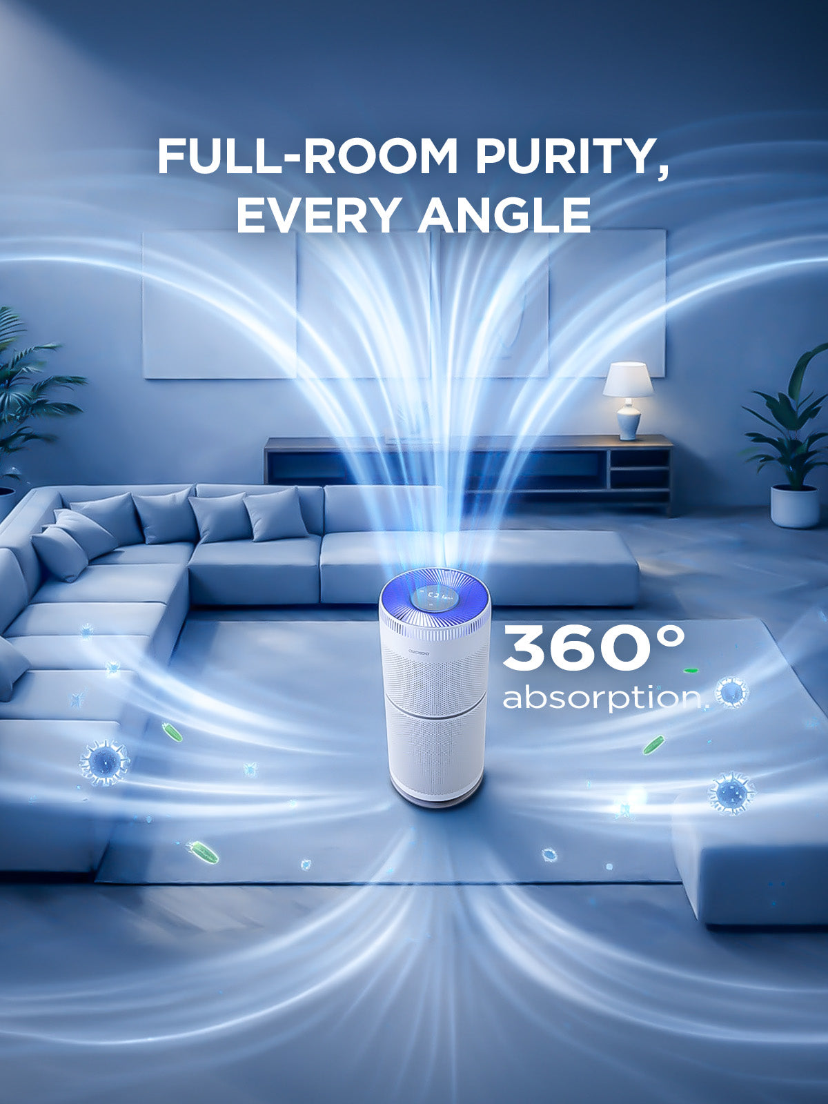 CUCKOO OmniPure Ultra 360° Air Purifier with Ionization & HEPA H14